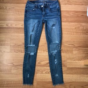 Dark blue denim jeans